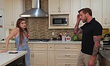 stepsis catches steve rickz cheating and gets her tight pussy ripped in rough bent over doggystyle revenge