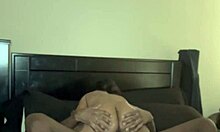 ebony babe rides big cock cowgirl creampie in tight moaning pussy
