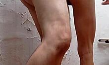 Raw doggystyle pounding neighbor's wet pussy with monster BBC on balcony