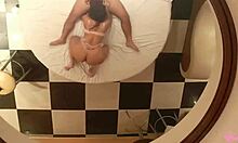 Curly redhead PAWG pounded raw in hotel mirror