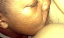 wanna dive tongue deep into this skinny chocolate pregnant pussy?