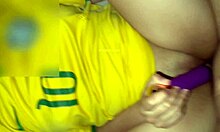Friend's sexy Mexican wife begs for dildo play and hard fuck while he's working