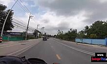 Asian teen fucks big dick Euro boyfriend after day out