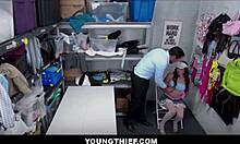 cute latina teen shoplifter slay kay juan largo takes big dick officer facial to dodge charges