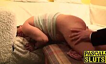 How does busty olga cabaeva take those anal toys drilling her horny russian holes?!