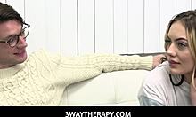 Big Tits Milf Therapist Joins Teen Stepdaughter and Stepdad in Wild Family Threesome Therapy