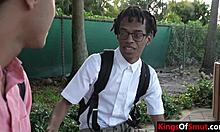 Underfucked Blonde Stepmom Licks and Rides Stepsons Black Friends Monster Cock