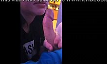 Sloppy Big Tits Wife Sucks Hubby's Small Cock Close!