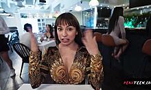 waitress sneaks back for sneaky doggystyle pounding in restaurant till we're busted