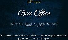 French office girl gives gentle public blowjob with dirty talk