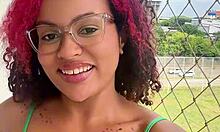 Chubby babe farts naturally with silly faces eye rolls and laughs!