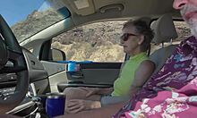 Beach photoshoot starts with steamy car blowjob