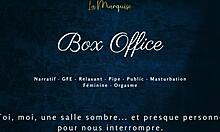 French office girl gives gentle public blowjob with dirty talk