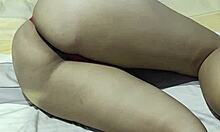 Sexy young athletic legs in lingerie miniskirt panties filmed sleeping at fitness party