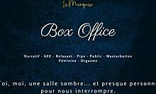 French office girl gives gentle public blowjob with dirty talk
