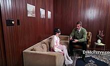 therapist teen 18+ smells dick on sofa group kinky taboo petite skinny patient doctor fix