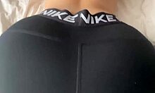 Big Ass Nike Pro Leggings Tease Leads To Tight Pussy Penetration