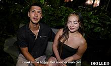 we hooked up this petite latina teen. turns out it was her first cuckold ride ever.