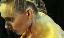 smoking hot big boobed teen natalie mae strips for nude workout