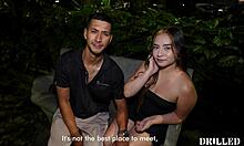 we hooked up this petite latina teen. turns out it was her first cuckold ride ever.
