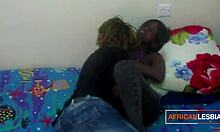 Two Big Booty Black Friends Scissor Cum Passionately