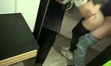 couple sneaks skinny brunette teen big natural tits spreading leggings party holiday small waist