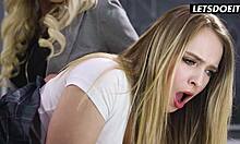 Katie Morgan Punishes Naughty Students Strap-On Double Penetration