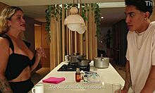 kitchen milf begs stranger for fresh semen glass beauty treatment