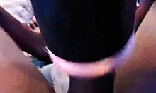 Huge black cock tempts her into must-see solo stroke session