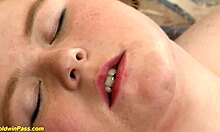 extreme fat stepsis fists and spreads all her chubby holes in shower