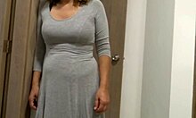 i lift my dress flashing big ass to stepson's friends for their masturbation