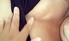 pretty amateur rips clothes off wet pussy on bed moaning to dripping orgasm