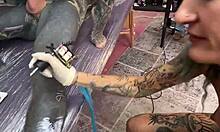 Tattooed pierced tits lead to wild anal cowgirl ride