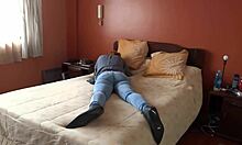 stop jerking off and fuck my ass instead latina stepmom moans on all fours