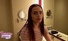 stepdad fills 18-year-old stepdaughter reese robbins with creampie cum