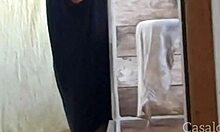Skinny filipina teen 18+ handles chores with secret butt challenge