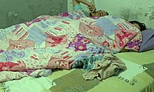 shy stepsis masturbates to porn so i show her real pussy pounding action