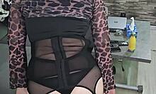 sexy milf in stockings and lingerie begs for hard mature pussy fuck