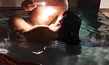 poolside fling with buddy's mature brazilian milf