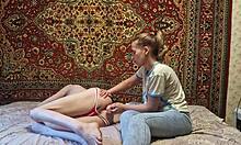 Anastasia Mistress Rips Slave Sasha Earth's Ass with Dildo Anal Domination Toys