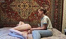 Anastasia Mistress Rips Slave Sasha Earth's Ass with Dildo Anal Domination Toys
