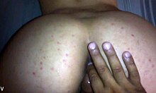 ex girlfriend cries in pain from deep anal fingering bent over doggystyle