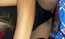 latina teen sucks cousin's monster black cock bent over in quickie cuckold