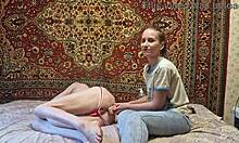 Anastasia Mistress Rips Slave Sasha Earth's Ass with Dildo Anal Domination Toys