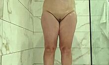 Shower With Jurels Spreads Big Ass Shaved Milf Pussy!