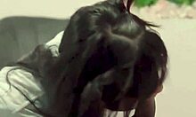 hot little brunette with tiny tits rides boyfriend hard in homemade bedroom fuck