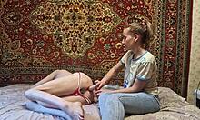 Anastasia Mistress Rips Slave Sasha Earth's Ass with Dildo Anal Domination Toys