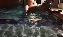 poolside fling with buddy's mature brazilian milf