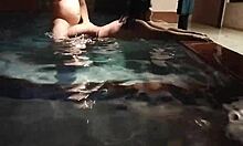poolside fling with buddy's mature brazilian milf