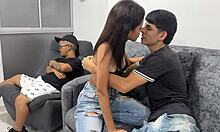 i give hard fuck to little friend's girlfriend after party while he rests homemade